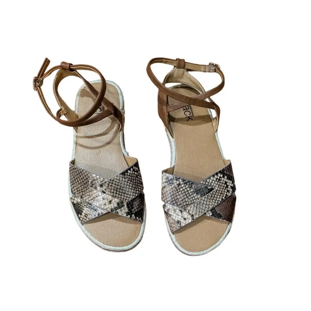 Nordstrom Rack Tan Snake Sandal Size 4.5